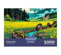 Fleurs Bord Ruisseau Puzzle 1000 Pièces Educa Jouet en Bois Jeu D'Intelligence Décoration Intérieure Scenery Jeu Éducatif Challenge Toy Adultes & Enfants des 14 Ans 70x50cm/1000pcs