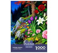 Fleurs Bord Ruisseau Puzzle 1000 Pièces Educa Jouet en Bois Jeu D'Intelligence Décoration Intérieure Scenery Jeu Éducatif Challenge Toy Adultes & Enfants des 14 Ans 70x50cm/1000pcs
