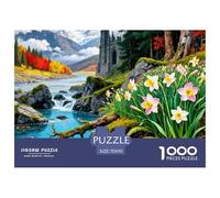 Fleurs Bord Ruisseau Puzzle 1000 Pièces Educa Jouet en Bois Jeu D'Intelligence Décoration Intérieure Scenery Jeu Éducatif Challenge Toy Adultes & Enfants des 14 Ans 70x50cm/1000pcs