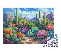 Fleurs Cactus 1000 Pièces Mini Puzzle pour Adultes | 70x50cm Carton, Décoration Maison, Découpe Précise, Cadeau Anniversaire, Détente