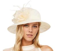 Fleurs Chapeaux de Seau | Elegant Cloche Hat réglable Wide Brim pour Femmes Sweet Lace Floral Bucket Sun Hat Mignon Bowler pour Le Mariage, Le thé