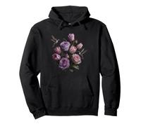 Fleurs Colibri Tulipes Roses Botanique Jardin Art Sweat à Capuche