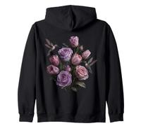 Fleurs Colibri Tulipes Roses Botanique Jardin Art Sweat à Capuche