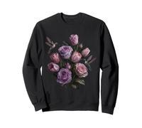 Fleurs Colibri Tulipes Roses Botanique Jardin Art Sweatshirt