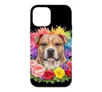 Fleurs colorées Pit Bull Coque pour iPhone 12 Mini