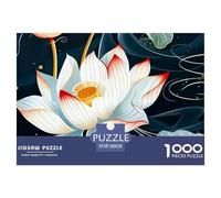 Fleurs colorées Puzzle 1000 Pièces Plantes - Challenge Zen, Carte Géographique À Assembler, Poster Inclus, Cadeau Éducatif, 38x26cm/1000pcs