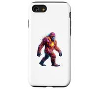 Fleurs colorées Vintage Bigfoot Sasquatch Lover Coque pour iPhone SE (2020) / 7/8