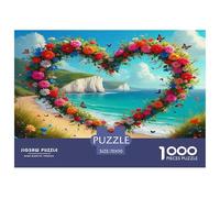 Fleurs d’Amour Puzzles De 1000 Pièces Jeu Éducatif Puzzle Classique De Décoration Élégante Carton 100% Recyclé Jeu De pour Toute La Famille pour Adultes 70x50cm/1000pcs