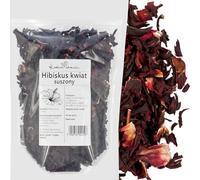Fleurs D’Hibiscus Séchées Naturelles 250g | Pour Infusion, Tisane, Thé Glacé, Cuisine Et Décorations, Saveur Légèrement Acidulée - KUCHNIA ZDROWIA