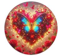 Fleurs d'amour 1000 Pièces Puzzle Circulaire 3D Haute définition Puzzles Classiques Pression Réduite Puzzle Jeu D'Intelligence De l'art De La Décoration Moderne 1000pcs (67.5x67.5cm)