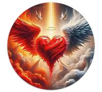 Fleurs d'amour 1000 Pièces Puzzle Circulaire 3D Haute définition Puzzles Classiques Pression Réduite Puzzle Jeu D'Intelligence Décoration pour Enfants Cadeau 1000pcs (67.5x67.5cm)