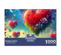 Fleurs d'amour 1000 Pièces Puzzle pour Adultes De Détente & Relaxation Jeu D'Intelligence De l'art Décoration Familiale 38x26cm/1000pcs