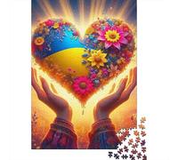 Fleurs d'amour 1000 Pièces Puzzle pour Adultes Jeu Stimulant Puzzle Anti-Stress Cultiver l'esprit D'équipe pour Décorations Familiales 300pcs (40x28cm)