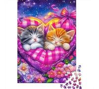 Fleurs d'amour 1000 Pièces Puzzle pour Adultes Jeu Stimulant Puzzle Anti-Stress Cultiver l'esprit D'équipe pour Décorations Familiales 500pcs (52x38cm)