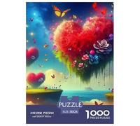 Fleurs d'amour 1000 Pièces Puzzles pour Adultes Et Enfants sur Le Thème De Classique Impossible Activité Familiale Parfaite Coloured 38x26cm/1000pcs