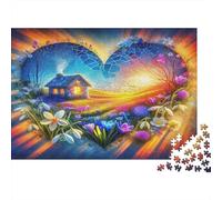 Fleurs d'amour Puzzle 1000 Pièces Adulte Classique Papier Jeu Éduchatif Défi Cadeau De Fête Qualité Supérieure Jeu De Famille 70x50cm/1000pcs