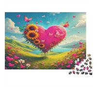 Fleurs d'amour Puzzle 1000 Pièces Adulte Qualité Supérieure Classique Jeu Éduchatif Défi Cadeau De Noël Jeu De Famille 38x26cm/1000pcs