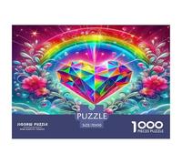 Fleurs d'amour Puzzle 1000 Pièces Cadeau Unique Jeu Éducatif Défi Jouet À De Qualité Supérieure Peinture Art pour Adultes Et Enfants À Partir De 14 Ans 70x50cm/1000pcs