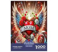 Fleurs d'amour Puzzle 1000 Pieces Cadeau Unique Jeu Éducatif Défi Jouet À De Qualité Supérieure Peinture Art pour Adultes Et Enfants 70x50cm/1000pcs