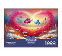 Fleurs d'amour Puzzle 1000 Pieces Cadeau Unique Jeu Éduchatif Challenge Toy À De Qualité Supérieure Peinture Art pour Adultes Enfants 70x50cm/1000pcs
