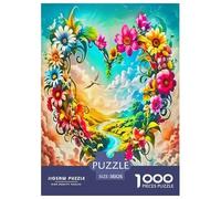Fleurs d'amour Puzzle 1000 Pièces Jouet Divertissement Créatif De l'art De La Décoration Jeu Éducatif Challenge Toy pour Adultes Et Enfants À Partir De 12 Ans 38x26cm/1000pcs
