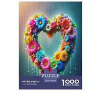 Fleurs d'amour Puzzle 1000 Pièces Jouet Divertissement Créatif Décoration Intérieure Jeu Éducatif Challenge Toy pour Adultes Et Enfants À Partir De 12 Ans 70x50cm/1000pcs