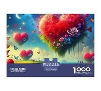 Fleurs d'amour Puzzle 1000 Pièces Puzzle Adulte Classique Jeu D'Intelligence 70x50cm/1000pcs