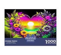 Fleurs d'amour Puzzle Adulte 1000 Pièces Difficile Impossible pour Adultes Jeux De Famille Le Classique Cadeaux pour La Famille Convient Aux Adultes Et Aux Enfants