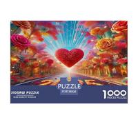 Fleurs d'amour Puzzle De 1000 Pièces : Stimulez L’Esprit des Adolescents avec Un Jeu Intellectuel Absolutely Éblouissant.