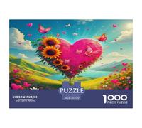 Fleurs d'amour Puzzle De 1000 Pièces Un Défi Difficile Jeux De Famille Le Classique Cadeaux pour La Famille Convient Aux Adultes Et Aux Enfants