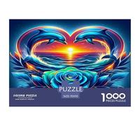 Fleurs d'amour Puzzles 1000 Pièces Cadeau Unique Jeu Éduchatif Défi Jouet À De Qualité Supérieure Peinture Art pour Adultes Et Enfants À Partir De 12 Ans 70x50cm/1000pcs
