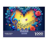 Fleurs d'amour Puzzles 1000 Pièces pour Adultes Et Enfants Classique Jeu ÉduChatif Parfait Amateurs Jeu Relaxant 52x38cm/1000pcs