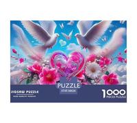 Fleurs d'amour Puzzles 1000 Pièces pour Adultes Et Enfants Premium Quality Difficile Et Stimulant Parfait Les Amateurs De Art Classique 38x26cm/1000pcs