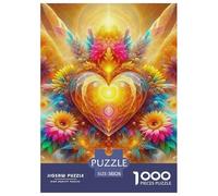 Fleurs d'amour Puzzles De 1000 Pièces pour Toute La Famille Classiques Jeu D' Impossible, Art Adultes Enfants 38x26cm/1000pcs