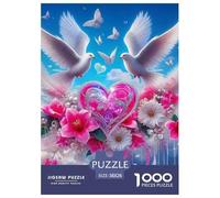 Fleurs d'amour Puzzles De 1000 Pièces pour Toute La Famille Classiques Jeu D' Impossible, Le Cadeau Parfait 38x26cm/1000pcs