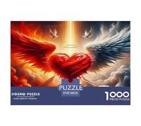 Fleurs d'amour1000 Pièces Aquarelle Puzzle Fleurs d'amour pour Adultes Jeu D'Intelligence Parfaitpourla Détente Créativité Et CommeCadeau38x26cm/1000pcs