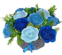 Fleurs dans un panier DIY - Roses bleues