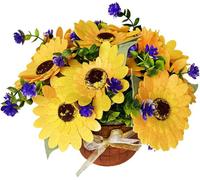 Fleurs dans un panier DIY - Tournesols jaunes