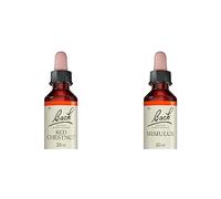 Fleurs de Bach® Original, Marronnier d'inde rouge, Complément alimentaire, Vegan, 1 Flacon Compte Gouttes x 20 ml & Fleurs de Bach Original Mimule tacheté, Mimulus, 1 Flacon Compte Gouttes x 20 ml