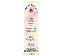 Biofloral 31 Vervain Verveine Fleur De Bach Flacon Compte-Gouttes Bio Demeter 20ml