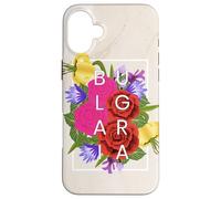 Fleurs de Bulgarie Word Art - Fierté Bulgare Coque pour iPhone 16 Plus