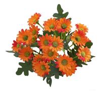 Fleurs de camomille en soie pour décoration de fête prénatale, table de révélation du sexe, art mural et thème doux pour chambre d'enfant (orange)