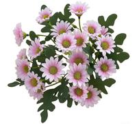 Fleurs de camomille en soie pour décoration de fête prénatale, table de révélation du sexe, art mural et thème doux pour chambre d'enfant (rose)