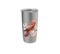 Fleurs de cerisier - aquarelle Milan rouge Gobelet isotherme en acier inoxydable double paroi