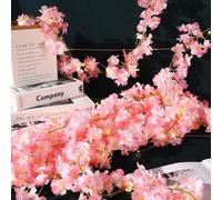 Fleurs de cerisier Décoration Guirlande lumineuse Rose 1x1.8m, Guirlande artificielle 135 Fleurs Lumières Pour Fille Chambre Mur Mur Mariage Fête Salle Décoration