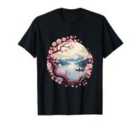 Fleurs de Cerisier en Fleurs sur la Rive du lac T-Shirt Graphique avec Valeur