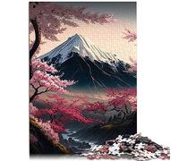 Fleurs de Cerisier Japonais Jeu de Puzzle 1000 pièces Puzzle en Bois pour Adultes et Enfants de 12 Ans et Plus Jeu éducatif 29,5" x 19,7"/75 * 50cm.
