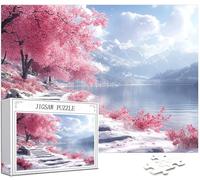 Fleurs de cerisier Puzzle 1314 Pièces Adultes, 5D DIY Puzzle Arbre Couleur Puzzles, Jigsaw Jeu éducatif effrayant, Ddifficile pour Adultes avec Emballage Cadeau for Decoration Chambre Murale, Model384