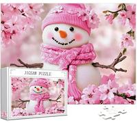 Fleurs de cerisier Puzzle 1314 Pièces Adultes, 5D Puzzle Bonhomme de neige Couleur Puzzles, Jigsaw Jeu éducatif effrayant, Ddifficile pour Adultes for Decoration Chambre Murale, Cadeau Homme, Model414