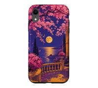 Fleurs de Cerisier Rose Vif dans Un Jardin Nocturne Coque pour iPhone XR